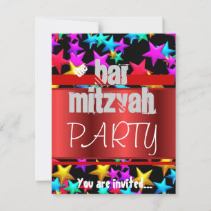 Convite Comemoração estelar do Bar Mitzvah do Bat Mitzvah