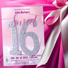 Comemoração Glamorous Pink e Diamond Sweet 16