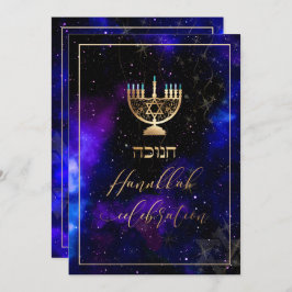 Convite Comemoração PixDezines Hanukkah, Fonte de Script D