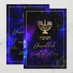 Convite Comemoração PixDezines Hanukkah, Fonte de Script D