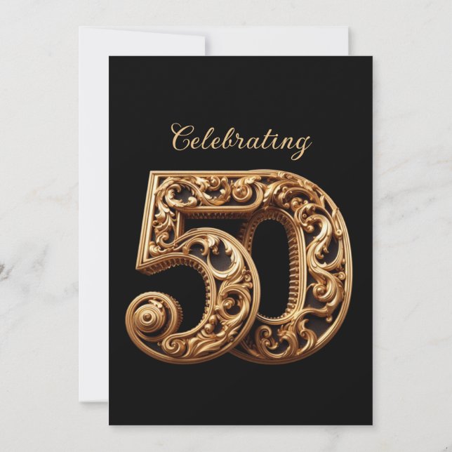 CONVITE COMEMORANDO 50 ANIVERSÁRIO DE CASAMENTO DOURADO EL (Verso)