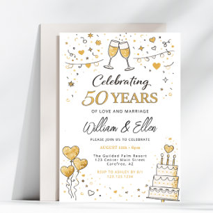 Convite Comemorando 50 Anos de Aniversário de Casamento