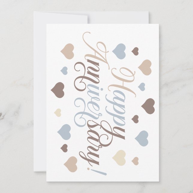 Convite Comemorando o Amor: Feliz Aniversário de Casamento (Frente)