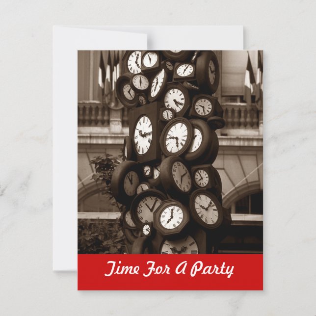 Convite Comemore a horas dos pulsos de disparo para um (Frente)