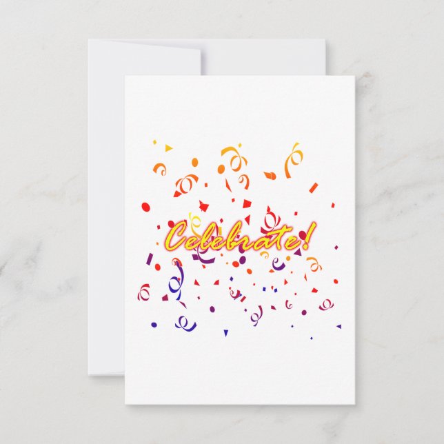 Convite Comemore confetes (Frente)