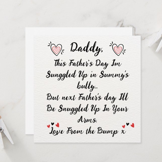 Convite Comemore o Pai a ser com Dia de os pais de felicid (Celebrate Dad-to-Be with Heartfelt Father's Day Cards)