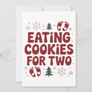 Convite Comendo Biscoitos Para Dois Natal Mãe Grávida