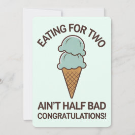 Convite Comendo por dois não meio Sorvete engraçado ruim
