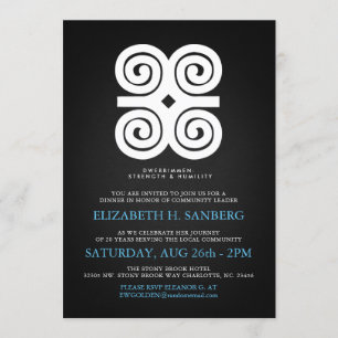 Convite Comensal do evento do tributo da humildade da