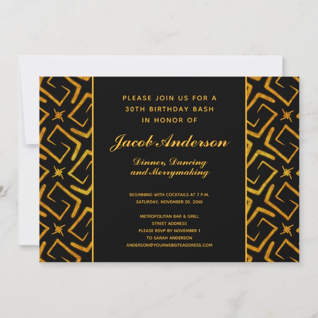 Convite Comensal elegante e dança do partido de (Frente)