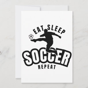 Convite comer dormir futebol repetir