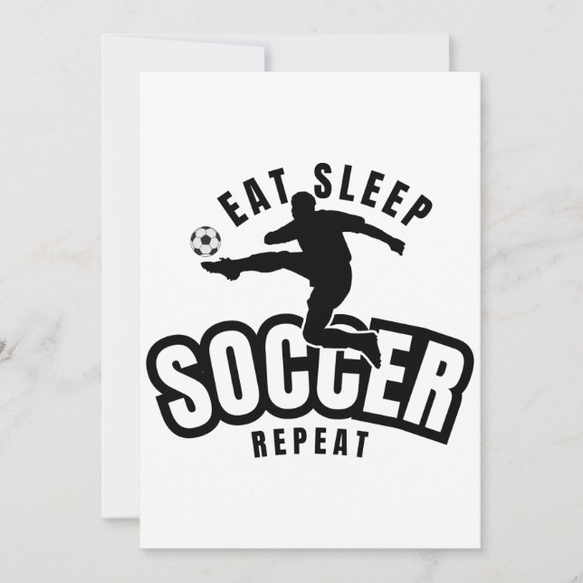 Convite comer dormir futebol repetir  (Frente)