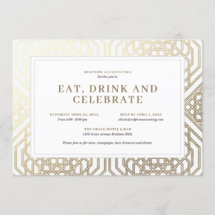 Convite Comer Grupo de Negócios de Bebidas e Comemoraçõ