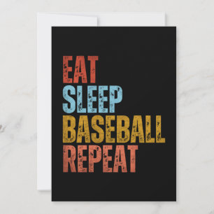 CONVITE COMER REPETIÇÃO DE BASEBALL DE SONO