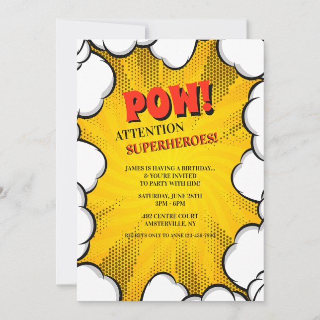 Convite cómico das nuvens (Frente)