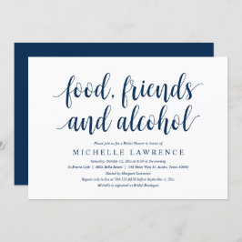 Convite Comida, amigos e álcool, Chá de panela moderno em