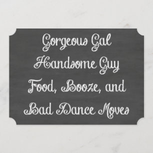 Convite Comida, Bebida E Dança Ruim Mexem O Quadro