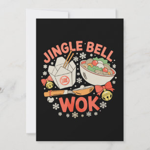 Convite Comida Chinesa Jingle Bell Wok Natal Xmas