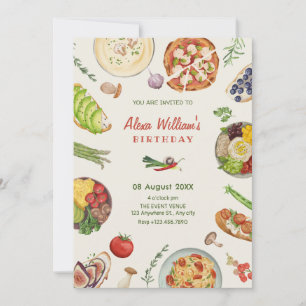 Convite Comida culinária