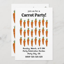 Convite Comida de Mercado dos Produtos Hortícolas de Cenou