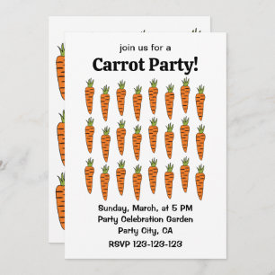 Convite Comida de Mercado dos Produtos Hortícolas de Cenou