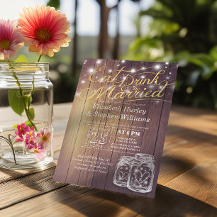 Convite Comida Elegante E Bebida De Casamento