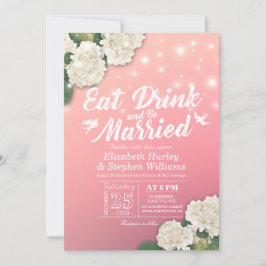 Convite Comida Elegante E Bebida Para Casamento