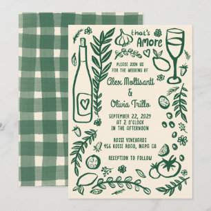 Convite Comida Italiana Isso É Amor Festa de Casamento PER