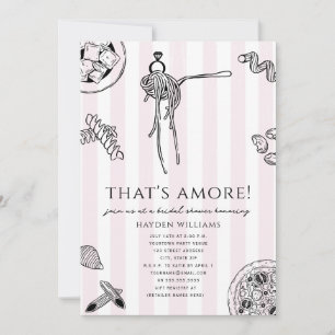 Convite Comida Italiana That's Amore Chuveiro de Noiva Cas