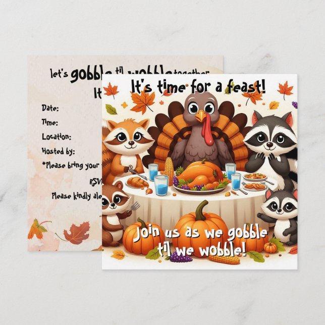 Convite Comilança até Cair de Culote (Frente/Verso)