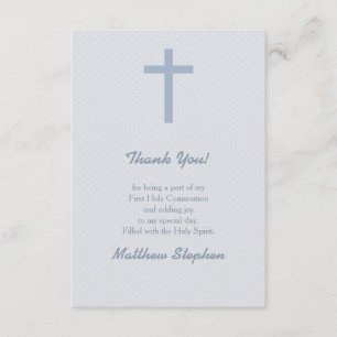 Convite Communion Pastel Blue Cross