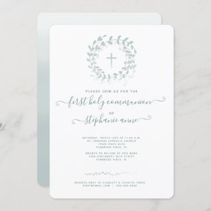 Convite Communion Sage Wreath e Cross