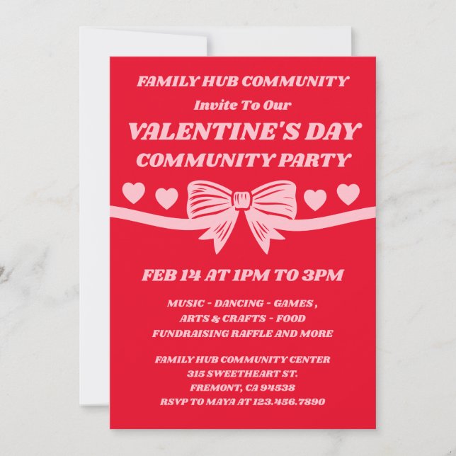 Convite Community Valentine’s Day Event (Frente)