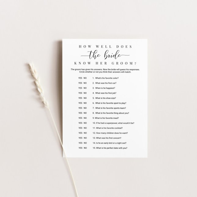 Convite Como a noiva sabe o jogo do seu noivo? (Criador carregado)