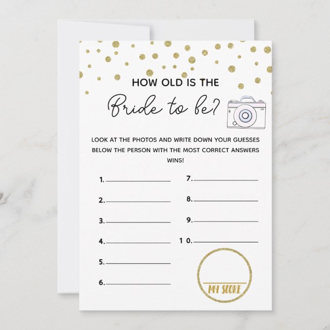 Convite como antigo jogo de chá de fraldas (Frente)