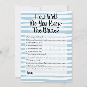 Convite Como bom você sabe o branco azul da noiva listre