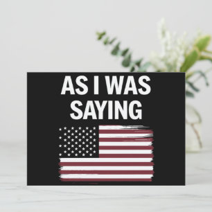 Convite Como Eu Estava Dizendo Engraçada Armadilha Polític