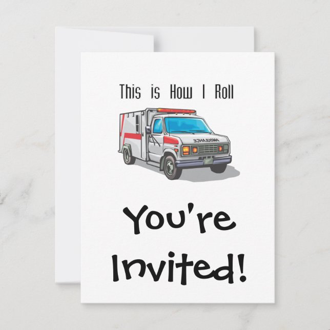 Convite Como eu faço a ambulância (Frente)