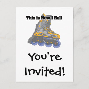 Convite Como eu rolo (lâminas do cilindro/Skates em linha