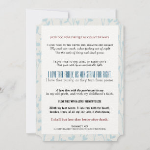 Convite Como eu te amo? Tipografia Poesia Casamento