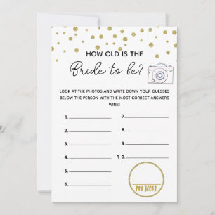 Convite como jogo nupcial velho do chá de fraldas