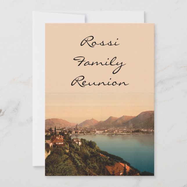 Convite Como mim, lago Como, Lombardy, Italia (Frente)