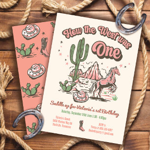 Convite Como o Ocidente foi um aniversário de uma vaquinha