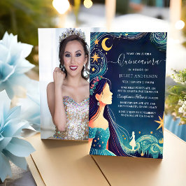 Convite Como Quinceanera do Baile de formatura das Estrela