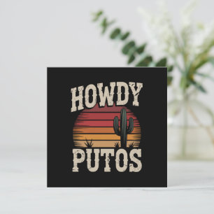Convite Como vai Putos Cacto Engraçado Retro Vintage