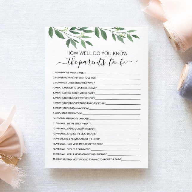 Convite Como você conhece bem os futuros pais? (Criador carregado)