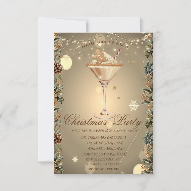 Convite Companhia de Natal das Fazendas de Gingerpão de Co (Frente)