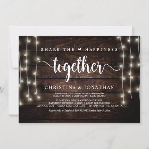 Convite Compartilhe a felicidade, Jantar de Casamento, Fug