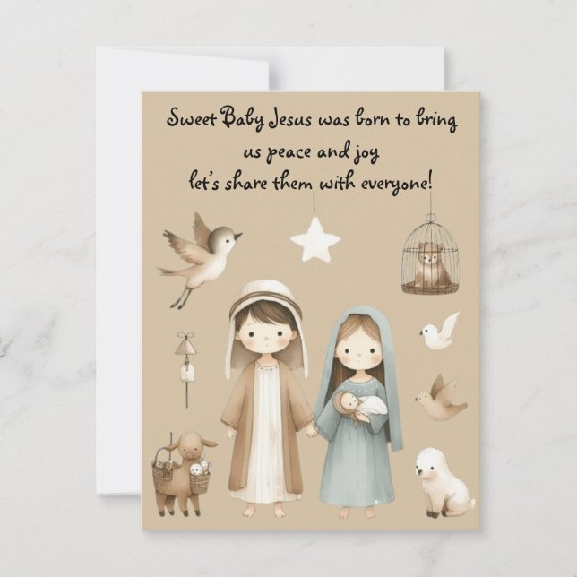 Convite Compartilhe o Amor neste Natal! Saudação Religiosa (Frente)