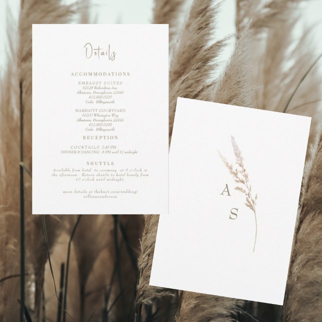 Convite Compartimento Detalhes do Casamento Branco (Criador carregado)